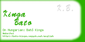 kinga bato business card